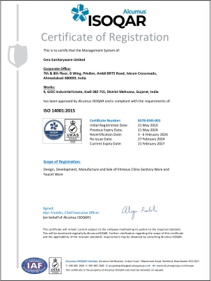  ISO 14001 Certificate