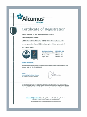 ISO 22000 Certificate