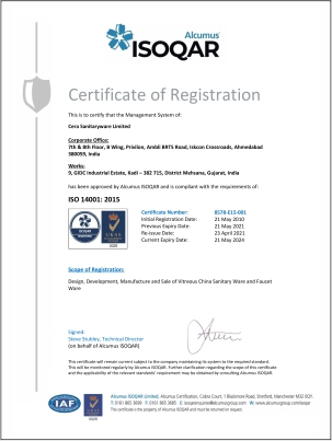  ISO 14001 Certificate