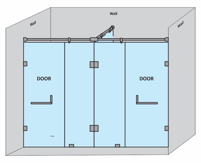 Buy ADELE-W (S) T-shape shower partition | Cera Luxe